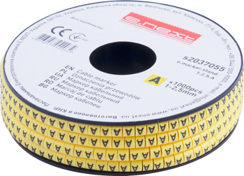 КАБЕЛНА МАРКИРОВКА, 1-2.5 MM2, “A“, 1000 БР, E.MARKER.STAND.1.2.5.A, E.NEXT