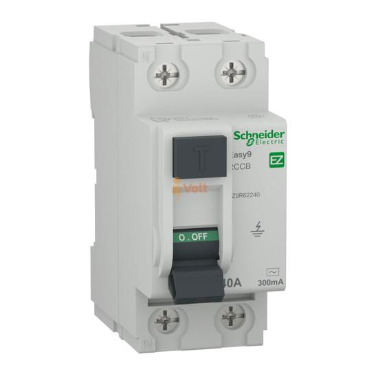 ДЕФЕКТНОТОКОВА ЗАЩИТА EASY 9 1P+N, 40 A, 300 MA, ТИП AC, EZ9R62240, SCHNEIDER ELECTRIC