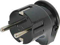 БИТОВ ЩЕПСЕЛ ШУКО, 16 A, ЪГЛОВ, ЧЕРЕН, E.PLUG.ANGLE.008.16, E.NEXT