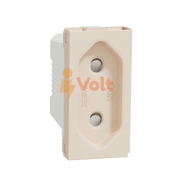 КОНТАКТ ШУКО NEW UNICA, С ДЕТСКА ЗАЩИТА, СКРИТ МОНТАЖ, СЛОНОВА КОСТ, NU303144, SCHNEIDER ELECTRIC