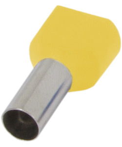 КАБЕЛЕН НАКРАЙНИК 2X1.5 MM2 (100БР.), ИЗОЛИРАН, ВТУЛКОВ, ЧЕРВЕН, ЖЪЛТ, E.TERMINAL.STAND.TE.2.1.5.YELLOW, E.NEXT