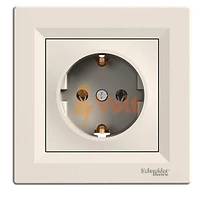 КОНТАКТ ASFORA ШУКО, СКРИТ МОНТАЖ, ЦВЯТ КРЕМ, EPH2900123, SCHNEIDER ELECTRIC