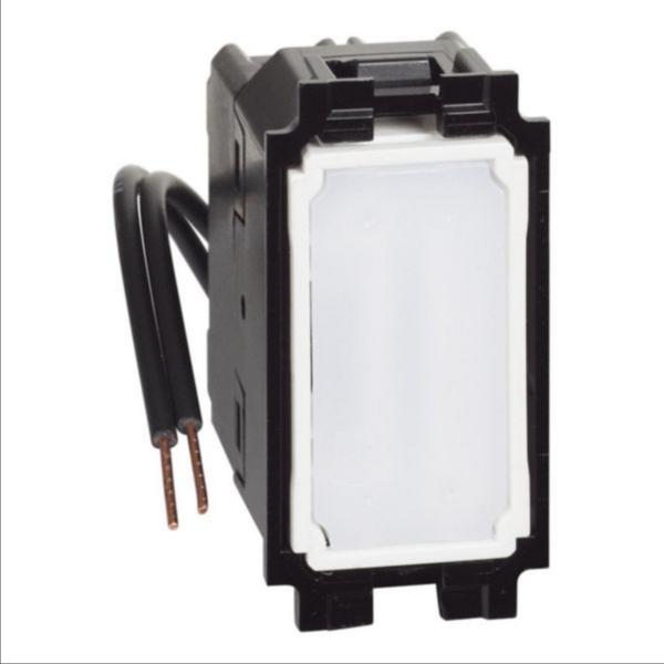 КРЪСТАТ КЛЮЧ LIVING NOW, 10 AX, С ИНДИКАТОР, 1P, 250 V AC, С БЯЛ LED, 1 МОДУЛ, СКРИТ МОНТАЖ, БЯЛ, BTICINO