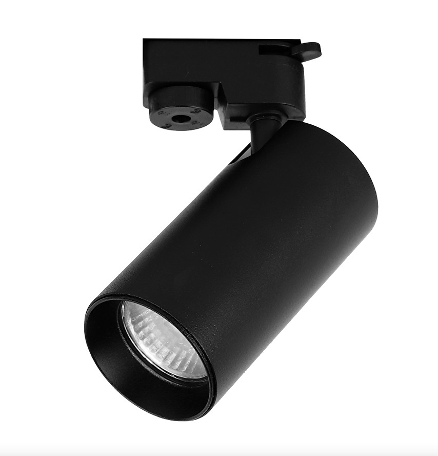ТЯЛО ЗА РЕЛСОВ МОНТАЖ, ДВУПРОВОДНО, GU10, 220-240 V AC, IP20, ЧЕРНО, ULTRALUX