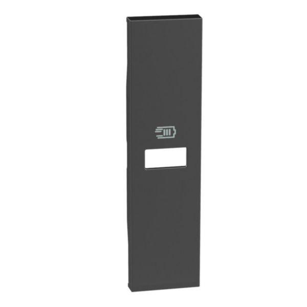 ЛИЦЕВ ПАНЕЛ LIVING NOW, ЗА РОЗЕТКА С USB, ЗА, 1 МОДУЛ, ЧЕРЕН, K4192C, BTICINO