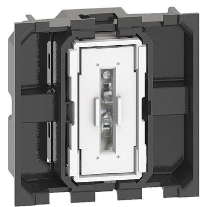 БУТОН LIVING NOW, 10 A, 1P (NO), 250 V AC, С ПОДСВЕТКА, С БЕЗВИНТОВИ КЛЕМИ, 2 МОДУЛА, СКРИТ МОНТАЖ, BTICINO