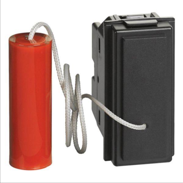 БУТОН С ВЪЖЕ LIVING NOW, 10 A, 250 V AC, 1P (NO), СКРИТ МОНТАЖ, ЧЕРЕН, BTICINO