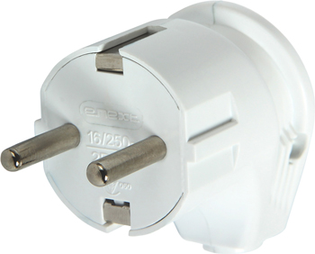ЩЕПСЕЛ БИТОВ СЪС ЗАЩИТА, 16 A, ЪГЛОВ, БЯЛ, E.PLUG.ANGLE.007.16, E.NEXT