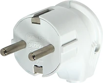 ЩЕПСЕЛ БИТОВ СЪС ЗАЩИТА, 16 A, ЪГЛОВ, БЯЛ, E.PLUG.ANGLE.007.16, E.NEXT
