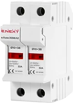 РАЗЕДИНИТЕЛ, 2P, 32 A, ЗА СТОПЯЕМИ ПРЕДПАЗИТЕЛИ ЗА ПРОМЕНЛИВ ТОК 10X38 MM, E.FUSE.1038.H2, E.NEXT