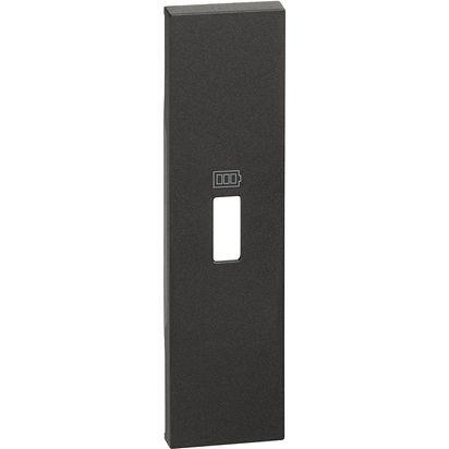 ЛИЦЕВ ПАНЕЛ LIVING NOW, ЗА USB ЗАРЕЖДАЩ МОДУЛ, ЧЕРЕН, BTICINO