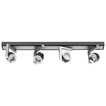 LED СПОТ ЗА ТАВАН НАСОЧВАЕМ ЧЕТВОРЕН 4X5 W, 4200 K, 2400 LM, IP20, 38°, ГРАФИТ, ULTRALUX