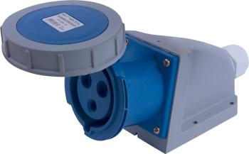 ИНДУСТРИАЛЕН КОНТАКТ ЗА СТЕНА E.SOCKET, 32 A, 2P+E, 230 V AC, IP67, E.SOCKET.123.32.67, E.NEXT