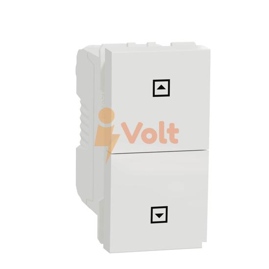 БУТОН ЗА ЩОРИ NEW UNICA, 1 МОДУЛ, СКРИТ МОНТАЖ, БЯЛ, NU310718SC, SCHNEIDER ELECTRIC
