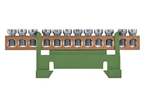 КЛЕМЕН БЛОК С 12 ОТВОРА, ЗА DIN-ШИНА, E.BS.STAND.1.12.GREEN, E.NEXT