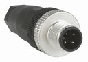 КОНЕКТОР ЗА СЕНЗОРИ, МЪЖКИ, 4-ПИНОВ, M12, ПРАВ, IP67