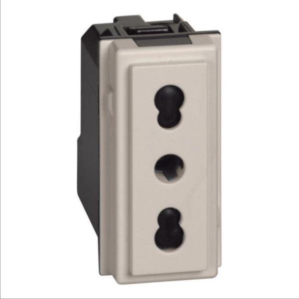 КОНТАКТ ИТАЛИАНСКИ СТАНДАРТ LIVING NOW, 16 A, 2P+E 250 V AC, ИТАЛИАНСКИ СТАНДАРТ, 1 МОДУЛ, СКРИТ МОНТАЖ, КРЕМ, BTICINO