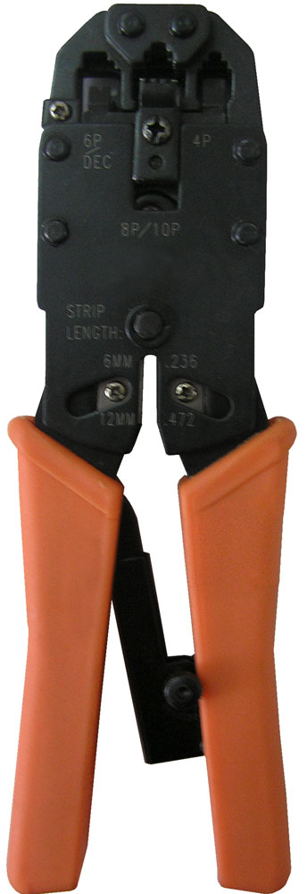 КЛЕЩИ ЗА КРИМПВАНЕ НА 4, 6 И 8 PIN МРЕЖОВИ КАБЕЛИ, E.TOOL.CRIMP.HS.2008.R, E.NEXT