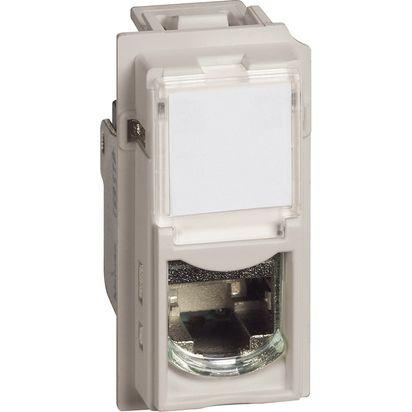 КОМПЮТЪРНА РОЗЕТКА RJ45 LIVING NOW, CAT 6 UTP, 1 МОДУЛ, СКРИТ МОНТАЖ, КРЕМ, BTICINO