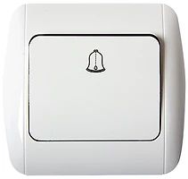 БУТОН E.INSTALL.STAND, С РАМКА, СЪС СИМВОЛ ЗВЪНЕЦ, СКРИТ МОНТАЖ, БЯЛ, E.INSTALL.STAND.811D, E.NEXT