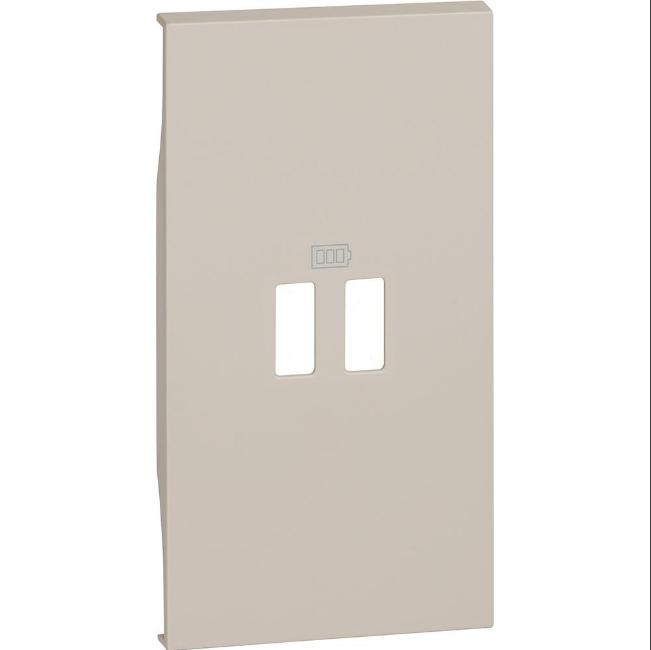 ЛИЦЕВ ПАНЕЛ LIVING NOW, ЗА РОЗЕТКА С 2XUSB, ЗА K4285C2, K4286C2, K4287C2, 2 МОДУЛА, КРЕМ, K4288C2, BTICINO