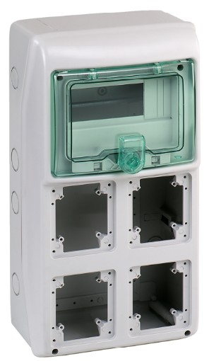 KAEDRA - ТАБЛО ЗА ЗАХРАНВАЩ ИЗЛАЗ - 4 ОТВОРА - 1 X 8 МОДУЛИ, SCHNEIDER ELECTRIC