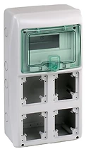 KAEDRA - ТАБЛО ЗА ЗАХРАНВАЩ ИЗЛАЗ - 4 ОТВОРА - 1 X 8 МОДУЛИ, SCHNEIDER ELECTRIC