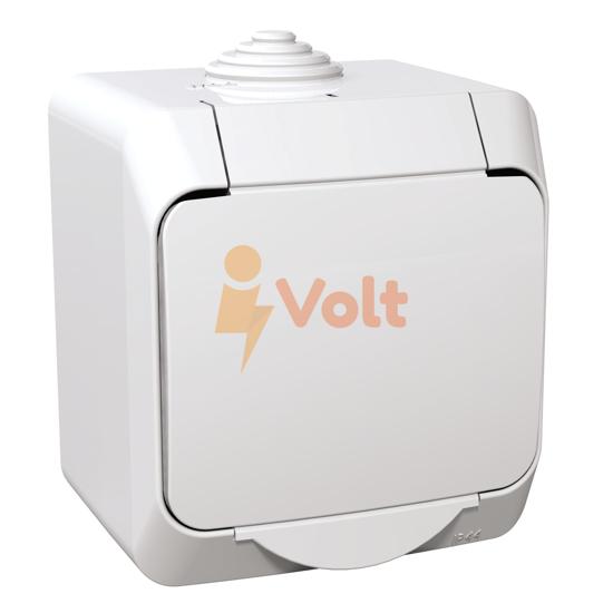 КОНТАКТ ШУКО CEDAR PLUS, 16 A, С КАПАК, IP44, ОТКРИТ МОНТАЖ, БЯЛ, WDE000541, SCHNEIDER ELECTRIC