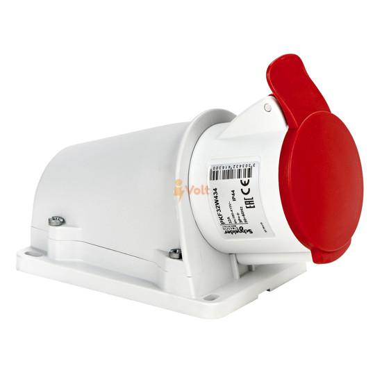 ИНДУСТРИАЛЕН КОНТАКТ ЗА СТЕНА MUREVA PK, 32 A, 3P+E, 400 V AC, IP44, PKF32W434, SCHNEIDER ELECTRIC