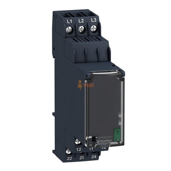 РЕЛЕ ЗА НАЛИЧИЕ НА 3 ФАЗИ 208..480VAC, 2 C/O, RM22TG20, SCHNEIDER ELECTRIC