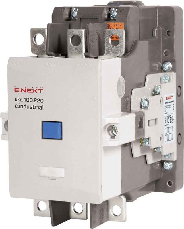 КОНТАКТОР E.INDUSTRIAL.UKC, 3P, 180 A, 230 V AC, 1NO+1NC, E.INDUSTRIAL.UKC.180.230, E.NEXT
