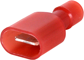 МЪЖКИ КАБЕЛЕН НАКРАЙНИК - СЪЕДИНИТЕЛ, 6.35 MM (100БР.) 0.5-1.5, ИЗОЛИРАН, ЧЕРВЕН, СЕРИЯ FN, (FN.M.0.5.1.5), E.TERMINAL.STAND.MDFN1.25.250.RED, E.NEXT