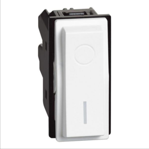 КЛЮЧ ЗА БОЙЛЕР LIVING NOW, 16 AX, С ПОДСВЕТКА 2P, 250 V AC, 1 МОДУЛ, СКРИТ МОНТАЖ, БЯЛ, BTICINO