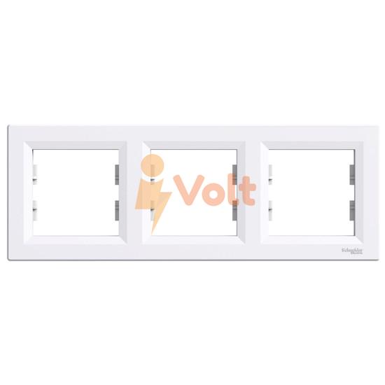 ДЕКОРАТИВНА РАМКА ASFORA, ТРОЙНА, ХОРИЗОНТАЛНА, БЯЛ, EPH5800321, SCHNEIDER ELECTRIC