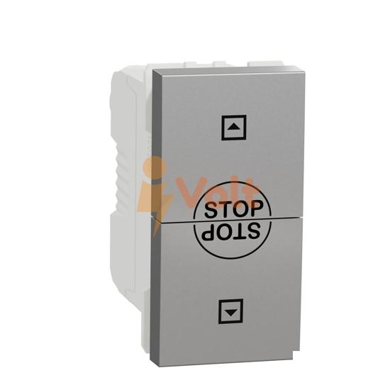 БУТОН ЗА ЩОРИ NEW UNICA, СКРИТ МОНТАЖ, АЛУМИНИЙ, NU310830SC, SCHNEIDER ELECTRIC