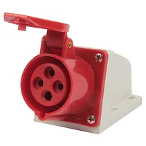 ИНДУСТРИАЛЕН КОНТАКТ ЗА СТЕНА E.SOCKET.PRO, 16 A, 3P+E, 400 V AC, IP44, E.SOCKET.PRO.4.16, E.NEXT