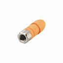 ПРАВ ЖЕНСКИ M12 A-КОДИРАН КОНЕКТОР - 4 ПИНА, ВИНТОВИ КЛЕМИ, IP69K, IFM