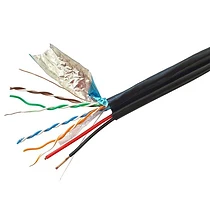 КАБЕЛ LAN FTP CAT5E 4X2X0.5 MM2 + ЗАХРАНВАЩА ЛИНИЯ 2X0.75 MM2, 24 AWG, МЕДЕН