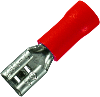 ЖЕНСКИ КАБЕЛЕН НАКРАЙНИК - СЪЕДИНИТЕЛ, 3.8 MM (100БР.) 0.5-1.5 MM2, ИЗОЛИРАН, СЕРИЯ DD, (DD.F.0.5.1.5), E.TERMINAL.STAND.FDD1.25.110.8, E.NEXT