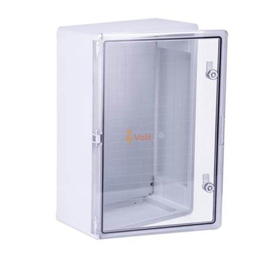 ТАБЛО ABS 400X600X200 MM, IP65, С ПРОЗРАЧНА ВРАТА, С МОНТАЖНА ПЛОЧА