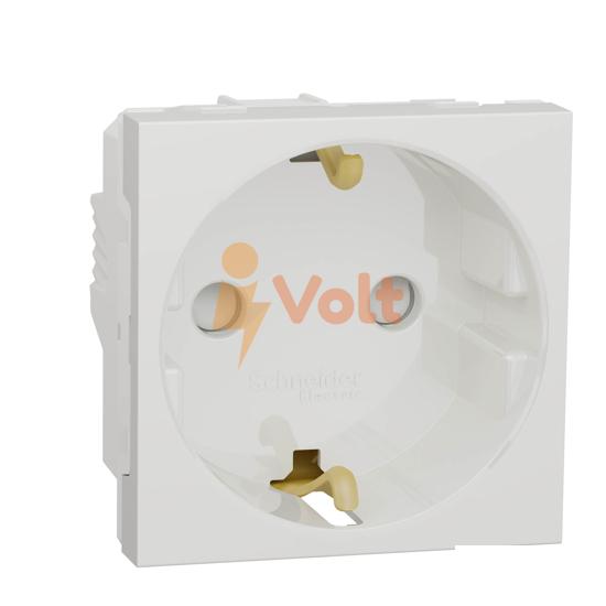 КОНТАКТ ШУКО NEW UNICA, С ДЕТСКА ЗАЩИТА, СКРИТ МОНТАЖ, БЯЛ, NU303718, SCHNEIDER ELECTRIC