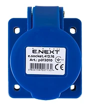 ИНДУСТРИАЛЕН КОНТАКТ ЗА ТАБЛО E.SOCKET.PRO, 16 A, 2P+E, 230 V AC, E.SOCKET.PRO.3.16.WALL, E.NEXT