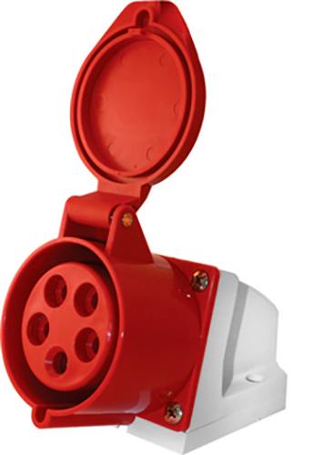 ИНДУСТРИАЛЕН КОНТАКТ ЗА СТЕНА E.SOCKET.PRO, 16 A, 3P+N+E, 400 V AC, E.SOCKET.PRO.5.16, E.NEXT