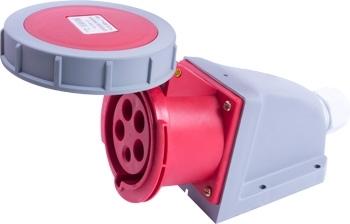 ИНДУСТРИАЛЕН КОНТАКТ ЗА СТЕНА E.SOCKET, 16 A, 3P+N+E, 400 V AC, IP67, E.SOCKET.115.16.67, E.NEXT