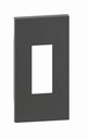 ЛИЦЕВ ПАНЕЛ LIVING NOW, ЗА КОМПЮТЪРНА И ТЕЛЕФОННА РОЗЕТКА, 2 МОДУЛА, ЧЕРЕН, BTICINO