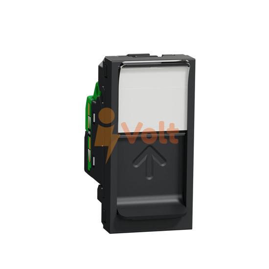 КОМПЮТЪРНА РОЗЕТКА RJ45 NEW UNICA, СКРИТ МОНТАЖ, АНТРАЦИТ, NU341054, SCHNEIDER ELECTRIC