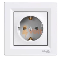 КОНТАКТ ASFORA ШУКО, СКРИТ МОНТАЖ, ЦВЯТ БЯЛ, EPH2900121, SCHNEIDER ELECTRIC