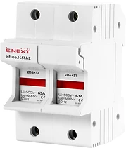 РАЗЕДИНИТЕЛ, 2P, 63 A, ЗА СТОПЯЕМИ ПРЕДПАЗИТЕЛИ 14X51 MM, AC, E.FUSE.1451.H2, E.NEXT