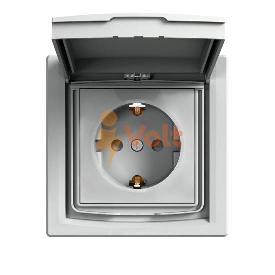 КОНТАКТ ШУКО ASFORA, С ДЕТСКА ЗАЩИТА, СКРИТ МОНТАЖ, АЛУМИНИЙ, EPH3100361, SCHNEIDER ELECTRIC