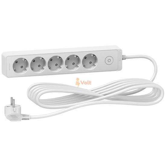 РАЗКЛОНИТЕЛ С КЛЮЧ, 5 ГНЕЗДА, 5 M КАБЕЛ, БЯЛ, ST9455W, SCHNEIDER ELECTRIC